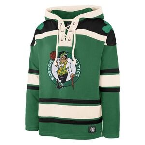 '47 Brand Boston Celtics NBA Logo Lacer Pullover Hoodie NWT Hockey Mens XL